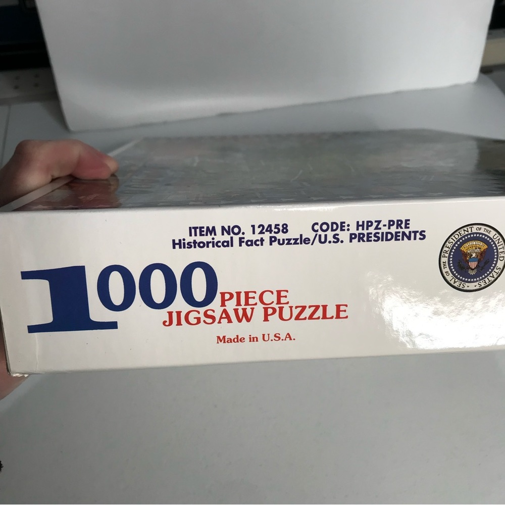 NEW White Mountain Puzzle 1000 PC US Presidents Historical Facts Jigsaw 1999 USA - Picture 4 of 10